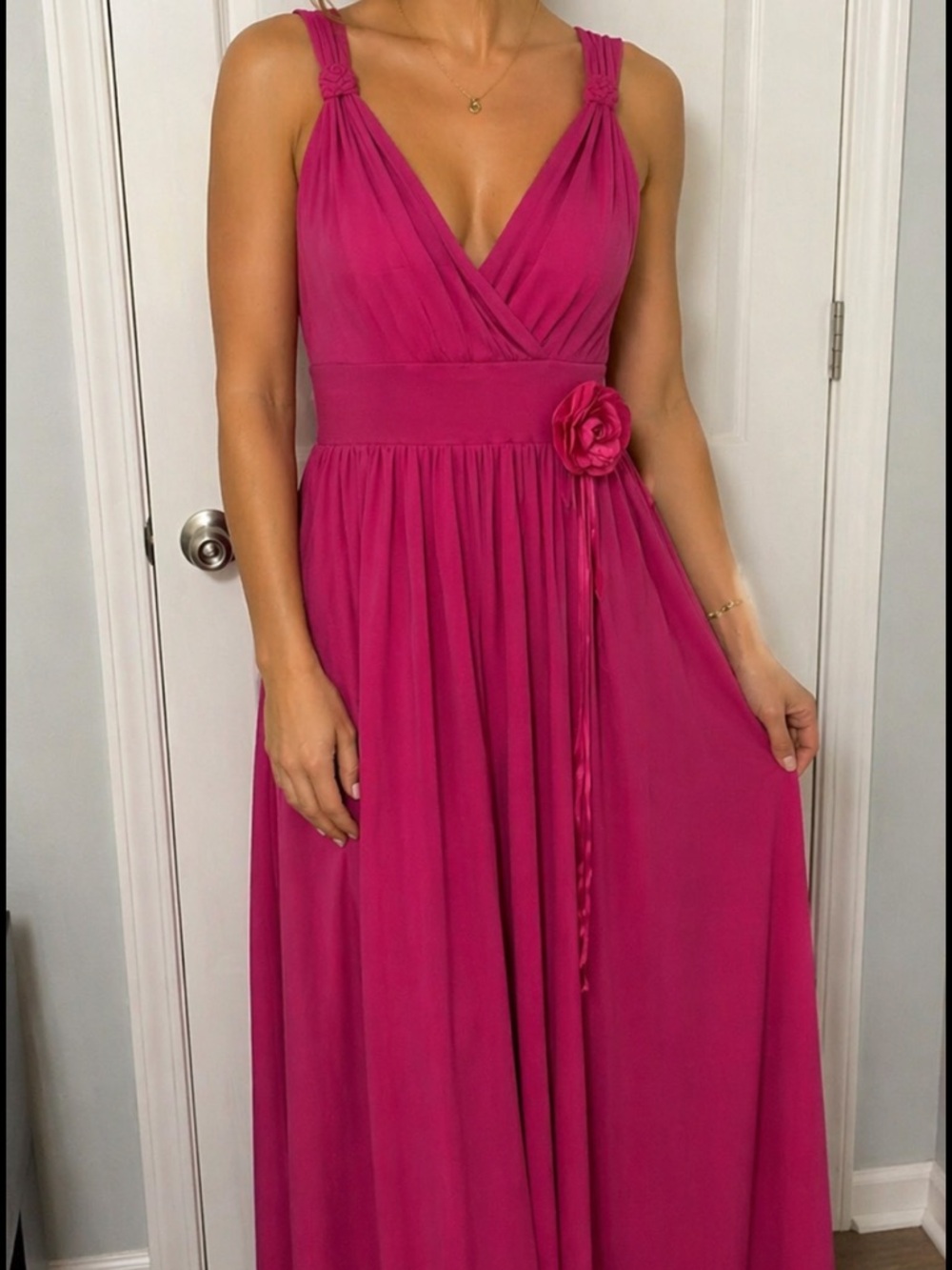 Fuchsia/magenta maxi dress
